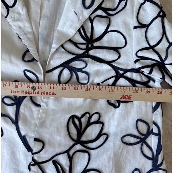 Coldwater Creek Floral Embroidered Jacket Women's 14 Artsy Boho Resort Chic Coat - Picture 7 of 12